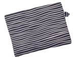 Foldable tote bag striped  ivory navy