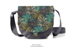 Flap of small shoulder bag palmia emeraude