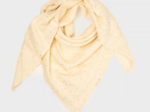 Large Scarf gaze pois or écru