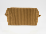 Rectangular toiletry bag brown large corduroy