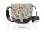 Flap of small shoulder bag vert bohème