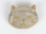 Meow hair slide  glitter linen