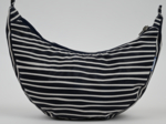 Half-moon bag striped  ivory navy