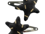 Star hair-clips golden straw