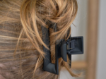 Large Rectangular Hair Clip matte black