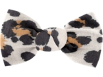 Small bow hair slide leopard