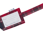 Luggage Tag tartan rouge