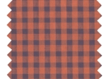 Cotton fabric plum caramel gingham