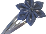 Star flower hairclip silver star jeans