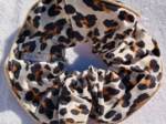 Large Piping Scrunchie leopard
