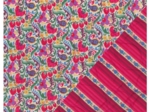 Quilted fabric ex2645 matelassé folk multicolore