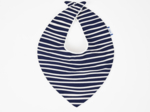 bandana bib striped  ivory navy
