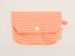 Soap Pouch neon orange gingham