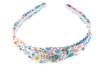bow headband champêtre bleuté