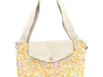 Tote bag with a zip mimosa jaune rose