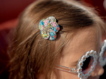 Mini Flower petal hair slide mille et une fleurs
