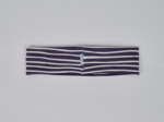 Stretch jersey headband  striped  ivory navy