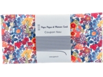 Coupon tissu 50 cm orange and blue flowers