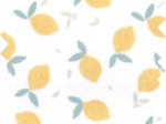Coupon tissu enduit de 35cm  citrons jaune blanc ex1056