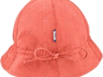 Sun Hat for baby gaze dentelle corail