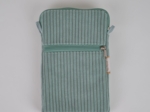 Quilted phone pocket lichen corduroy