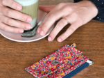 zipper pouch card purse cocktail de fleurs