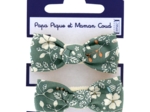 Small elastic bows fleuri kaki