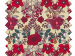 Cotton fabric coquelicot rouge
