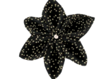 Star flower 4 hairslide glitter black