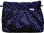 Pleated clutch bag navy gold star