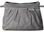 Mini Pleated clutch bag vichy noir