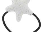 Pony-tail elastic hair star white sequined
