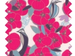 Coated fabric ex2440 fuchsia cotton flower