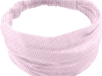 Headscarf headband- Baby size pink gingham