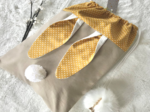 Cotton fabric pois jaune