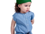 Headscarf headband- Baby size bright green