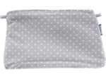 Coton clutch bag light grey spots