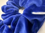 Scrunchie blue navy velvet