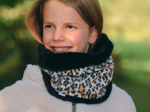 Children fur scarf snood leopard