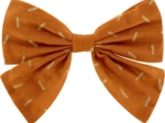 Bow tie hair slide caramel golden straw