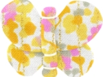 Butterfly hair clip mimosa jaune rose