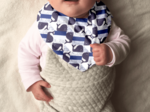 bandana bib baleino bleu