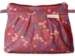 Mini Pleated clutch bag badiane framboise