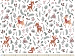 Cotton fabric ex2346 christmas animals ecru