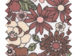 Cotton Fabric ex2635 floral retro terracotta gauze