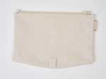 Flap of shoulder bag beige pailleté