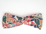 crossed headband cerise en fleur