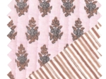Quilted fabric ex2613 indian pale pink quilt