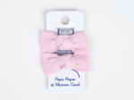 Small bows hair clips light pink