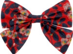 Bow tie hair slide vermilion foliage